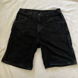 Wrangler Denim Shorts Jeans Black Relaxed Size Men’s 32